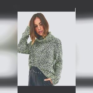Anthropologie Moon River Speckled Turtleneck  S